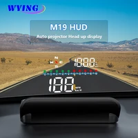 wying m19 gps hud auto speedometer time head up display car driving distance rpm tips car electronic accessories fits all car
