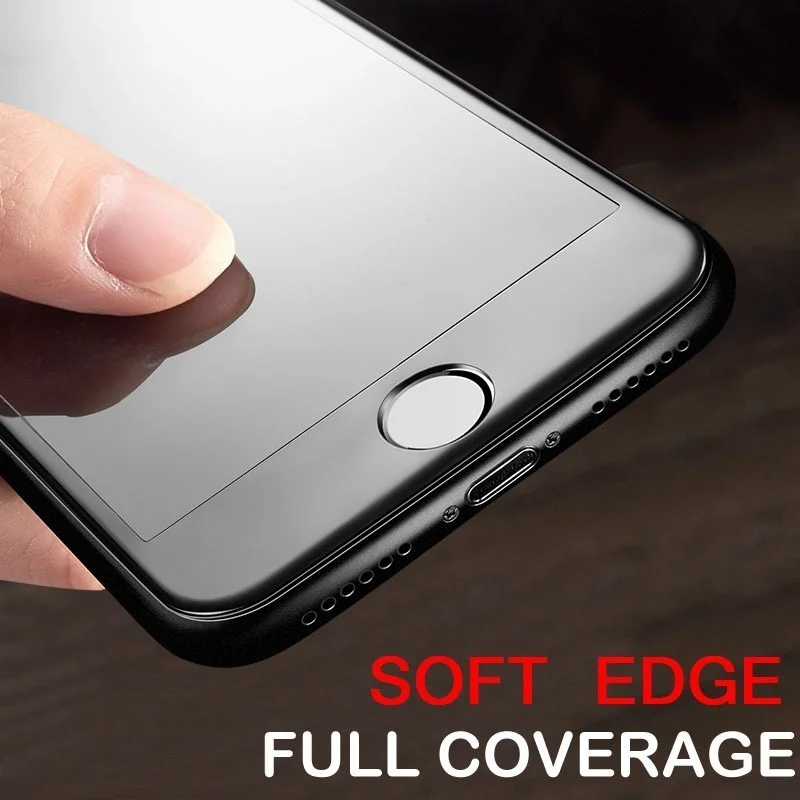 Фото Закаленное стекло с полным покрытием для iPhone 7 8 6 6s Plus, защитная пленка для экрана iPhone X, XS, Max, XR, с изогнутыми краями, 4 шт. №4