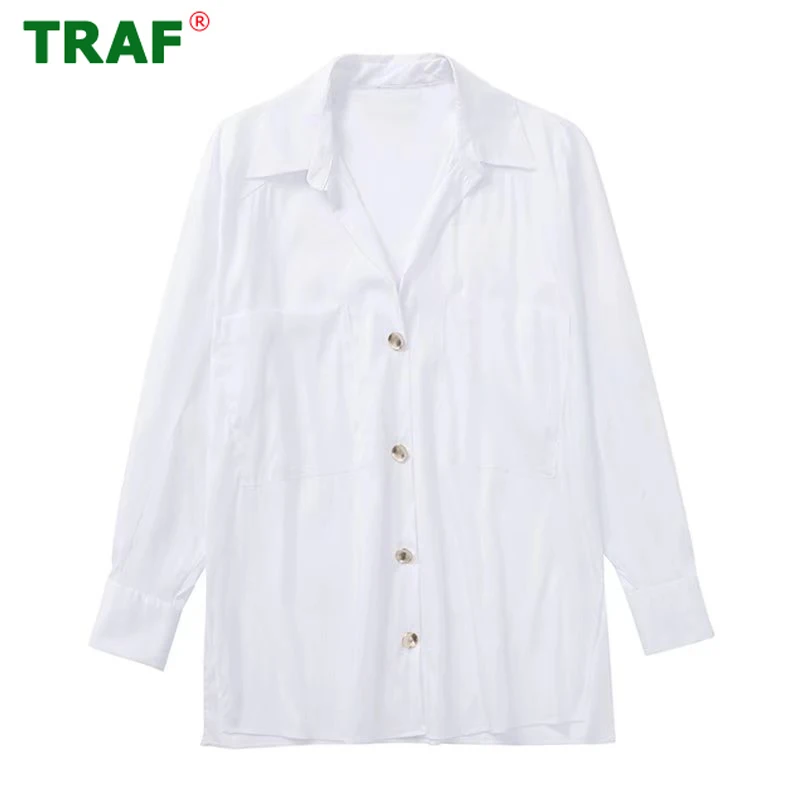 

Рубашка женская оверсайз с длинным рукавом, на пуговицах