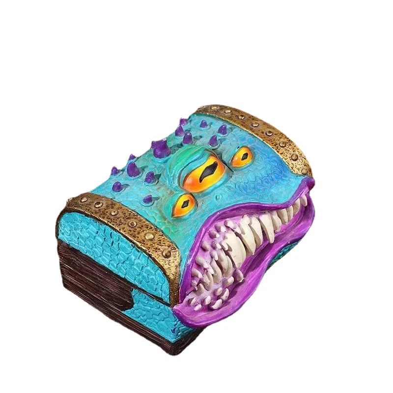 

RPG Dice Box Monsters Horror Box Mimic Chest Resin Crafts Ornaments Jewelry Box Necklace Bracelet Earrings Storage Box Organizer