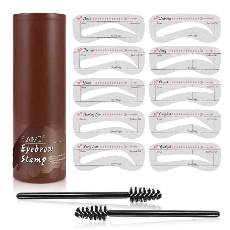 Eyebrow Stamp Shaping Kit Waterproof Long Lasting Natural Shape Brow Contouring Stick Make Up Perfect In Seconds | Красота и здоровье