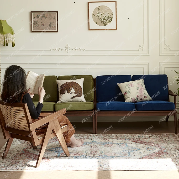 Скамейка Lorin для отдыха североамериканский Ретро диван из массива дерева стул