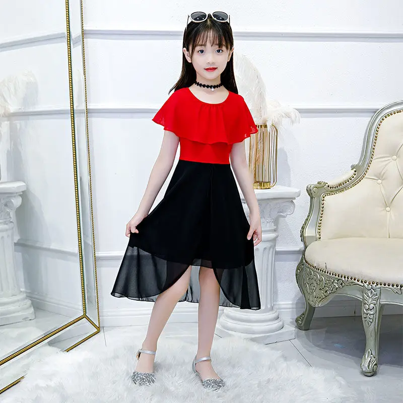 

Летнее вечернее платье для детей, модное платье в супер-западном стиле с шалью для маленьких девочек, пляжное платье принцессы для выпускного, для фотосессии