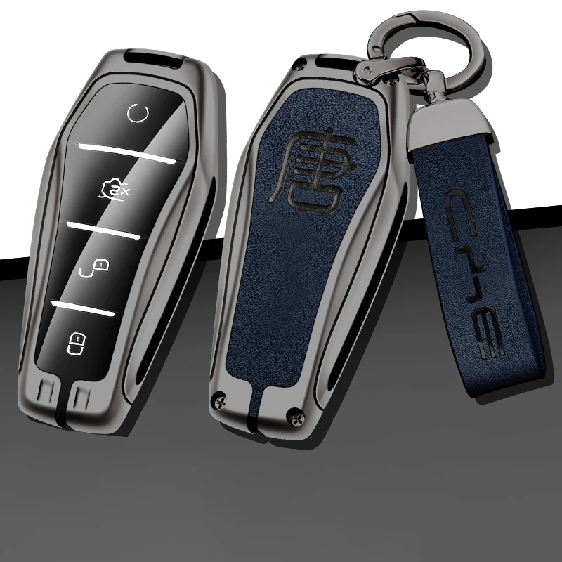 

Zinc Alloy Car Remote Key Full Cover Case for BYD Tang Dmi Dmp EV Protection Keychain Keyless Fob Shell Interior Accessrior