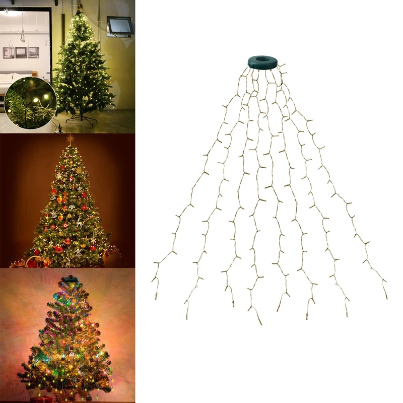 

Рождественская гирлянда для улицы, Рождественская гирлянда, 280 светодиодов, украшение для свадебной вечеринки, спальни, вилка европейского ...