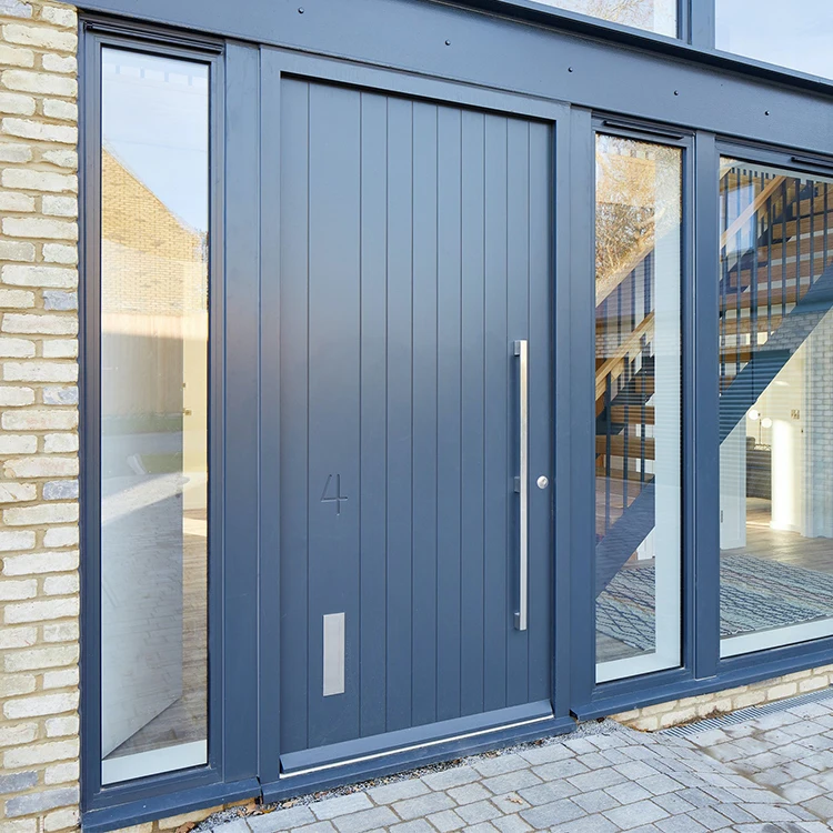 Prettywood Черная отделка из цельного дерева Деревянные современные входные передние