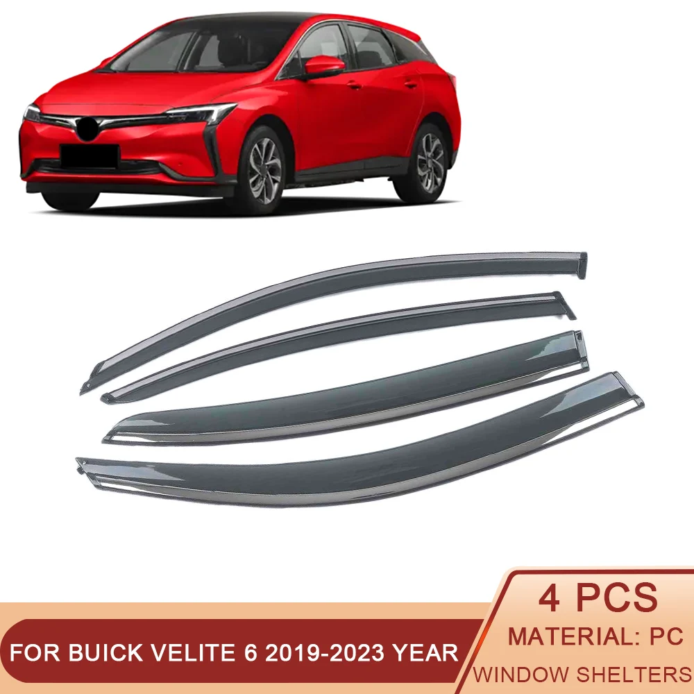 

For Buick Velite 6 2019-2023 Car Window Sun Rain Shade Visors Shield Shelter Protector Cover Sticker Exterior Accessories