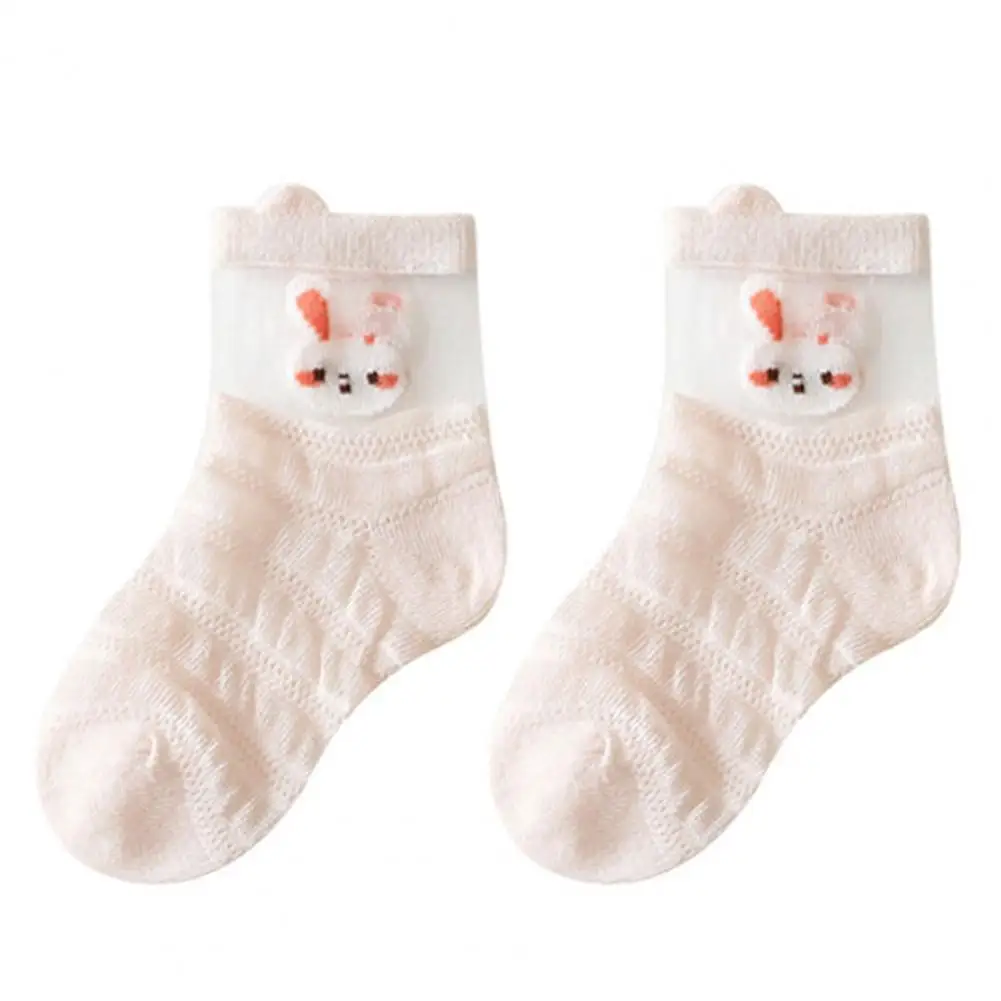 

1 Pair Fashion Lovely Cartoon Print Infant Baby Toddler Socks Short Socks Eye-catching Non-slip