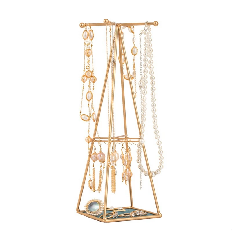 

A-Line Jewelry Rack Stand Organizer Holder With Tray For Earrings Necklace Jewelry Hanging Supplies Home Decor