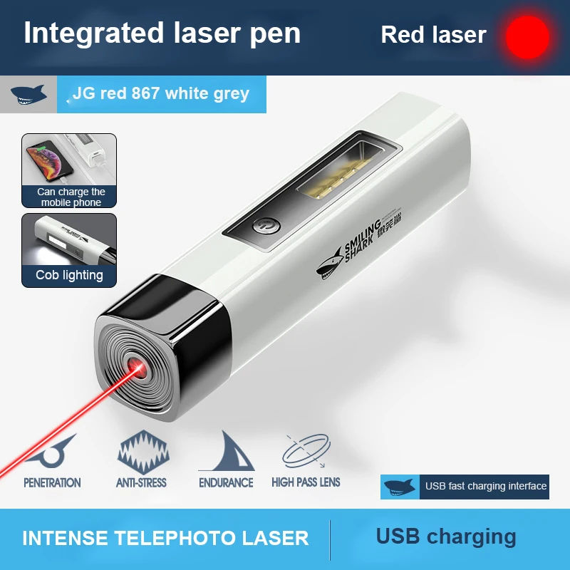 

MINI Laser Flashlights with COB High Power LED Tactical Flashlights Rechargeable Torches long-range teasing camping equipment