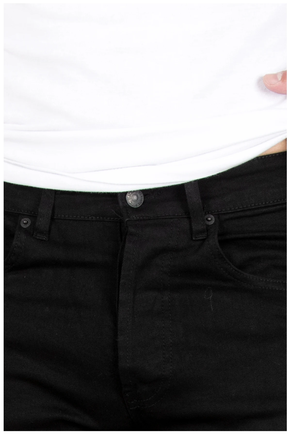 DeepSEA narrow cut lycra buttoned men jeans 1911964