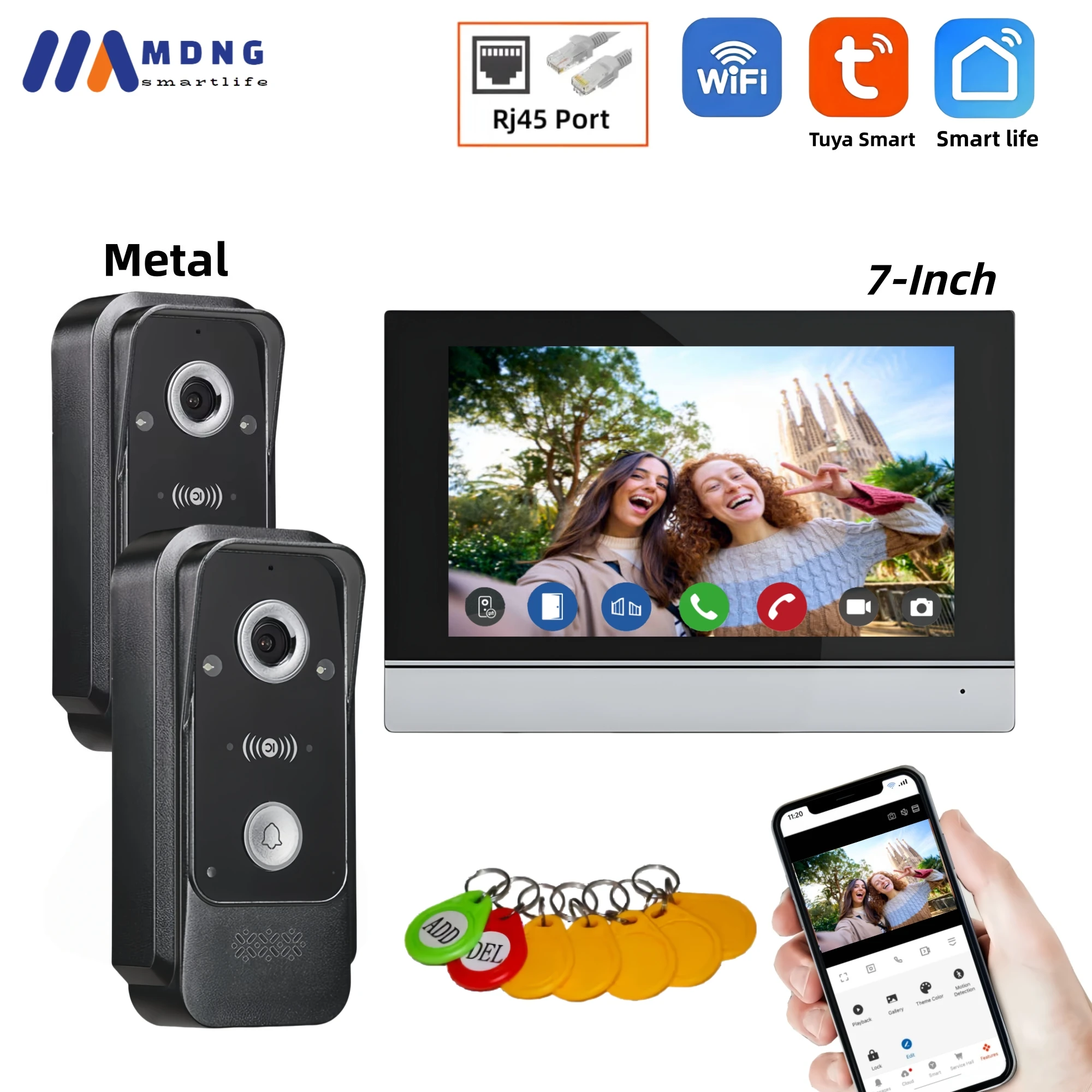 

MDNG IP-видеодомофон 1080P 7 дюймов