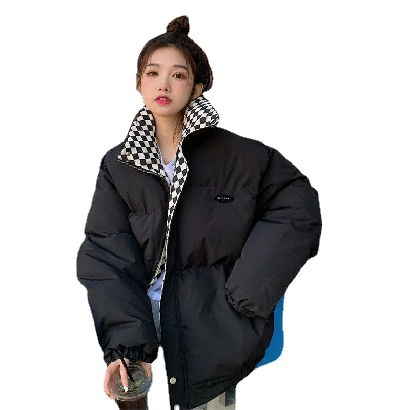 Warm Thickened Bread Clothes Elegant Oversize Jacket 2022 Women Casual Elegant  Loose Fashion Design Padded Cotton Coat Winter