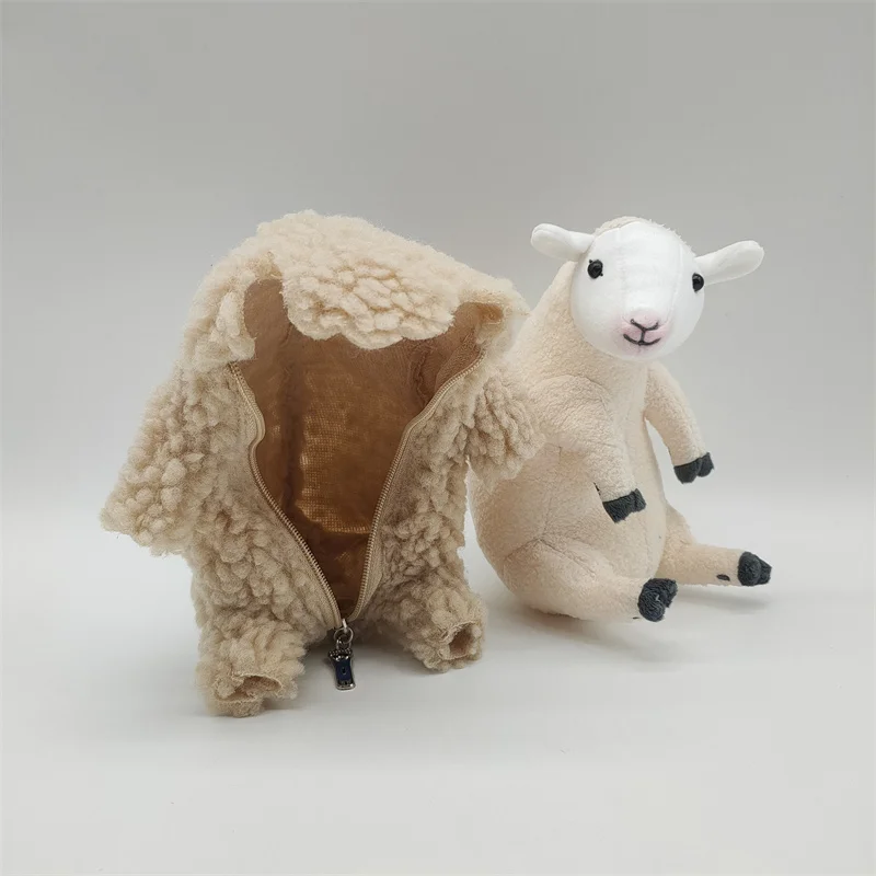 

Long Plush Sheep Removable Sheep Plush Doll Quality Stuffed Animal Plush Simulation Lamb Doll Toys Children Room Decor Present