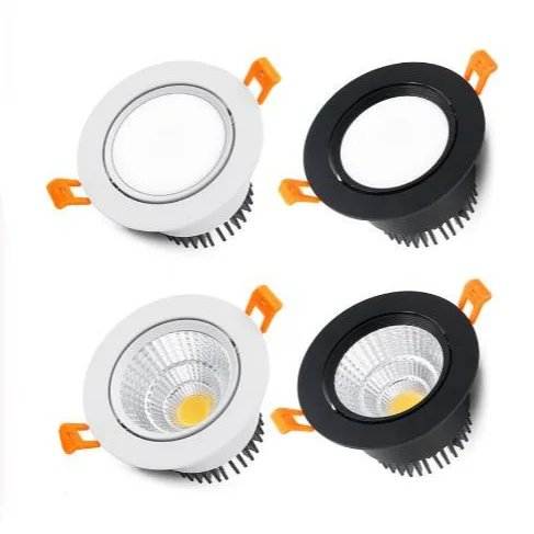 

Indoor Dimmable LED Downlight COB Spot Light - Ceiling Recessed Lighting - 3W/5W/7W/9W/12W/15W - AC85-265V