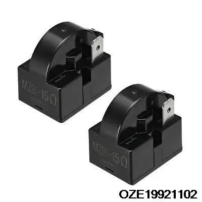 

2 Pcs 4.7/12/15/22/33 Ohm 1 Pin Refrigerator PTC Starter Relay Black