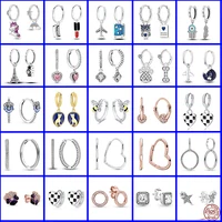 2022 new hot sale silver color earring fashion asymmetrical heart earrings women silver earring zircon fine jewelry gift