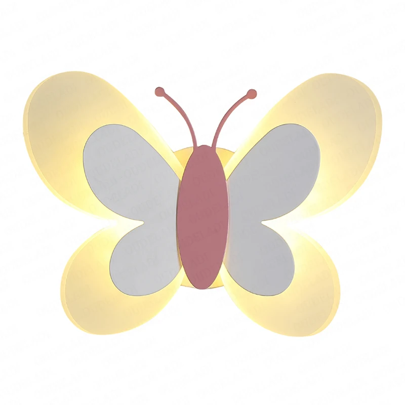 

Nordic Creative LED Wall Lamp Children's Room Modern Simple Cartoon Character Butterfly Wall Lamp Boys and Girls Aisle Lamp