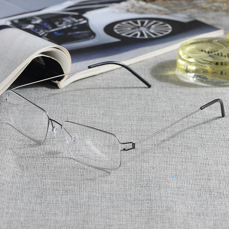 Титановые очки без винтов квадратная оправа для очков мужские оправы по рецепту