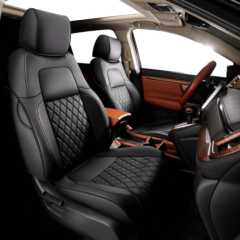 Набор чехлов на автомобильные сиденья из искусственной кожи под заказ для Honda CRV
