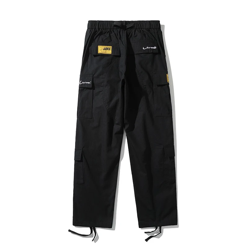 

Tide Street Hip-Hop Fashion Print Casual Pants For Men Workwear Pants American Multi-Pocket Print Black Oversized Y2K Pants Male
