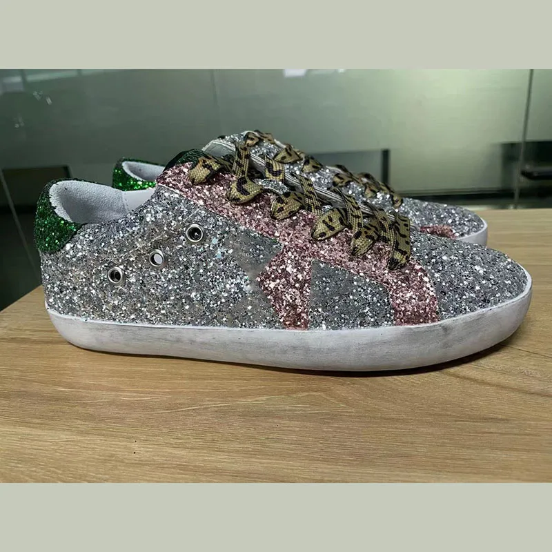 

2022Four Seasons New Parent-child Sequin Stitching Custom Small Dirty Shoes Non-slip Children's Fashion Sports Casual Shoes ST40