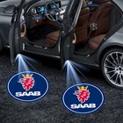 Светодиодный проектор Shadow шаг, огни для вежливости, приветственные огни для двери автомобиля Saab 03-10 9-3 9-5 93 9-7X 9-2x 9-5x 9000, логотип Scania