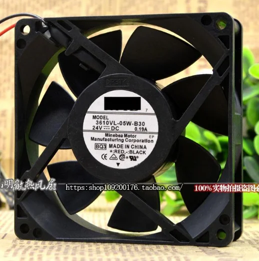 

100% рабочий оригинальный 2-проводной инверторный вентилятор 3610VL-05W-B30 9025 24V 0.19A