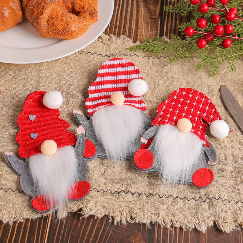 1 Рождественская посуда нож вилка мешок рождественский стол карлик Санта - Клаус