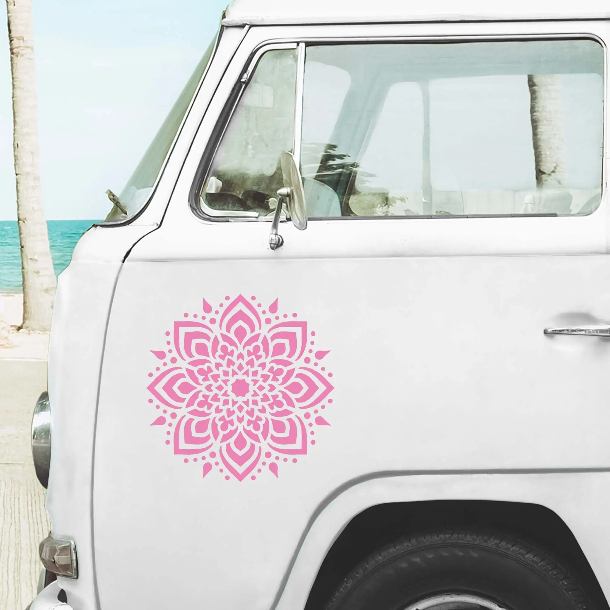 

Мандала автомобильные наклейки кемпер Ван Boho Rv наклейки Йога духовный дизайн виниловый декор аксессуары тюнинговые детали