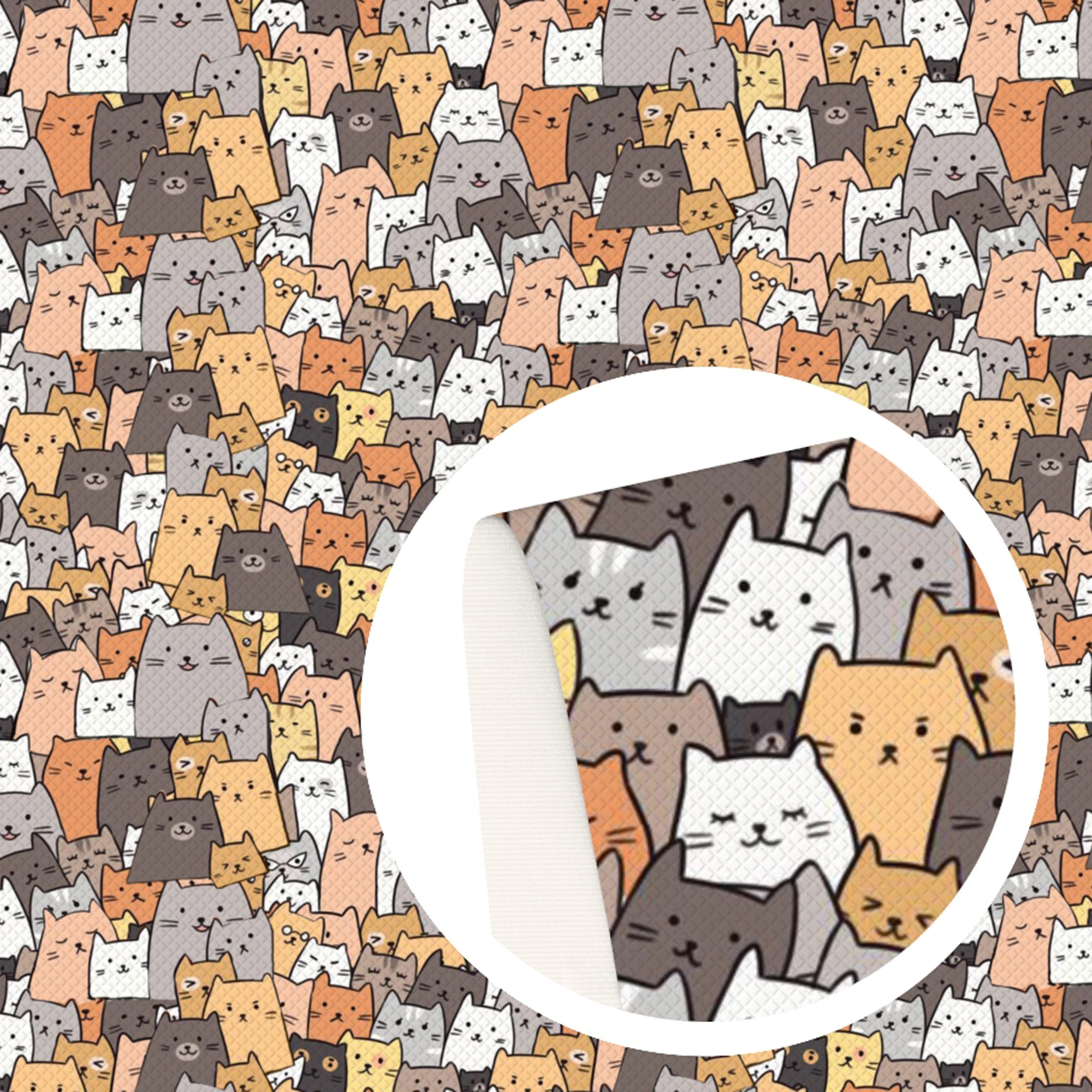 Гладкие листы из искусственной кожи 1Yc22951 с принтом кошек и собак