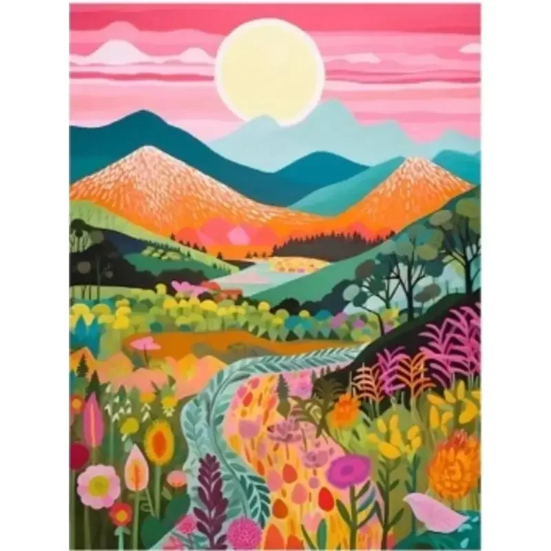 344807 DIY картина маслом по номерам комплект пейзаж акриловая краска живопись на