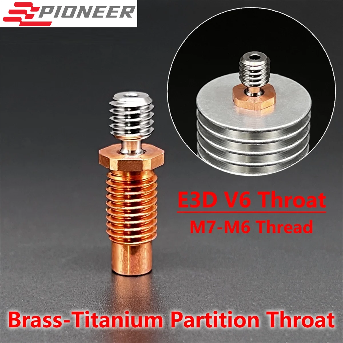 

1,75 мм титановый сплав медь E3D V6 Тепловой разрыв полностью металлический V6 HOTEND Throat аксессуары для 3D-принтера 1,75 мм E3D нагреватель Bl