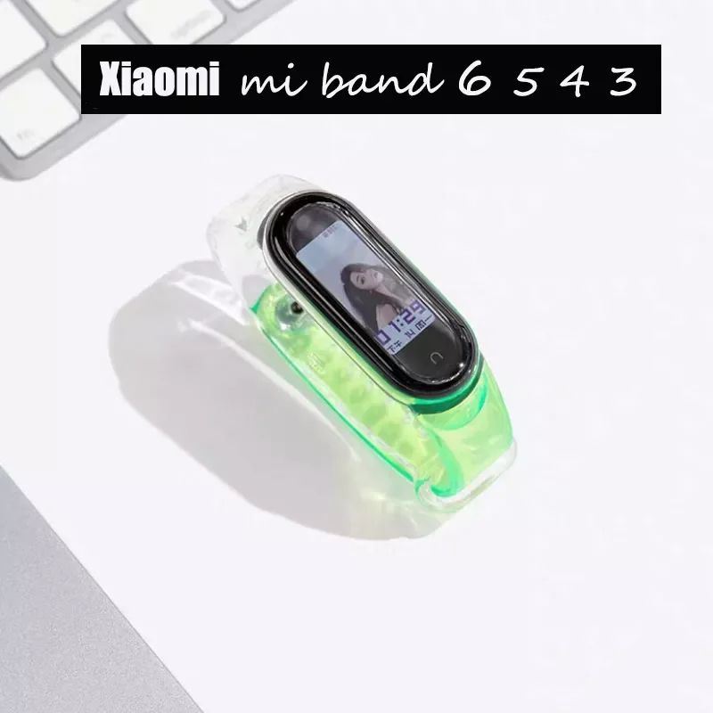 

Bracelet for xiaomi Mi Band 6 5 4 3 strap Transparent crystal watchband wristband smartwatch correa Bracelet on mi band 6 strap