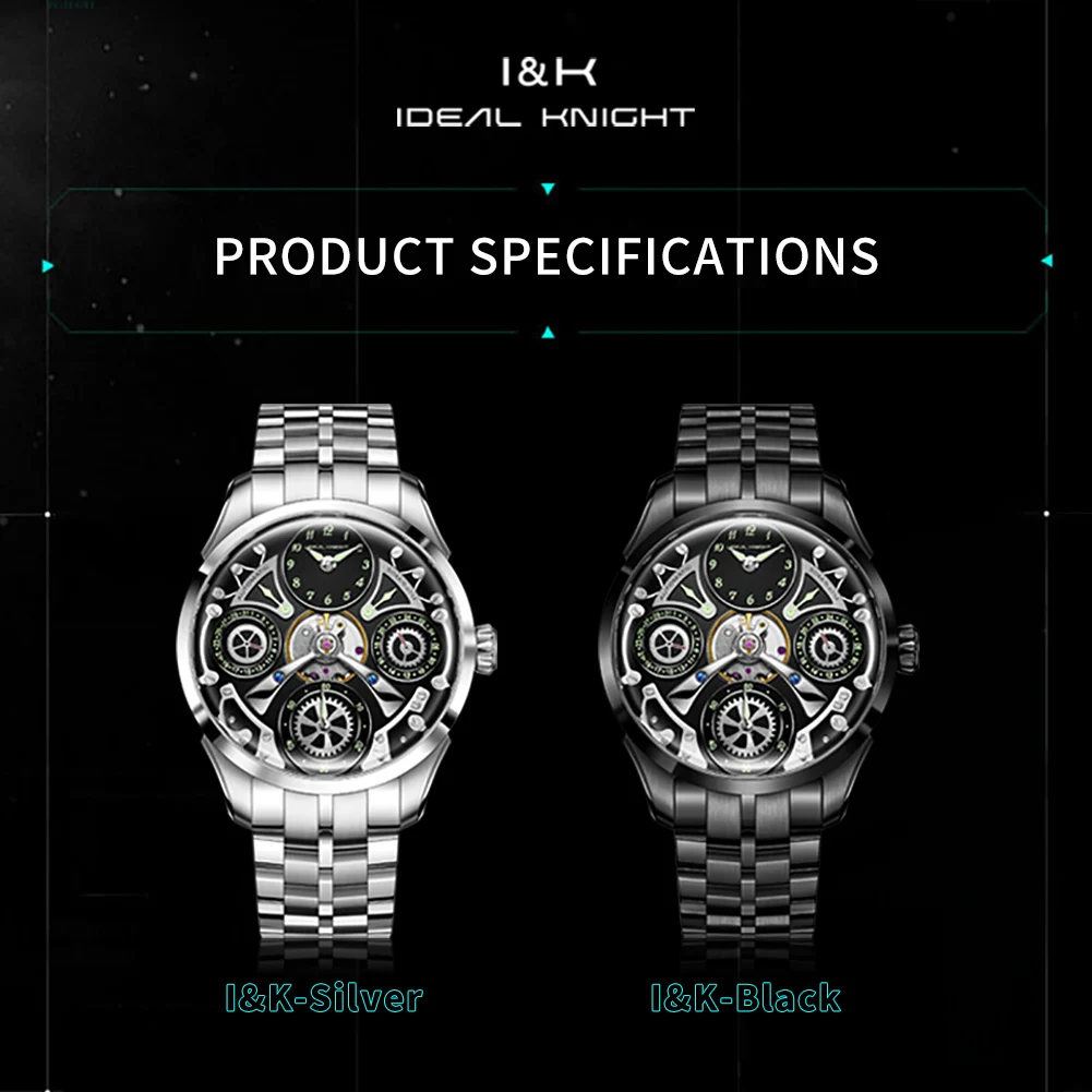 Мужские часы IDEAL KNIGHT 6820: Роскошные, оригинальные, персонализированные, с полым механизмом, высококлассные, полностью автоматические, механические (art.: 3920d7d0005a2) - 3920d7d0005a2