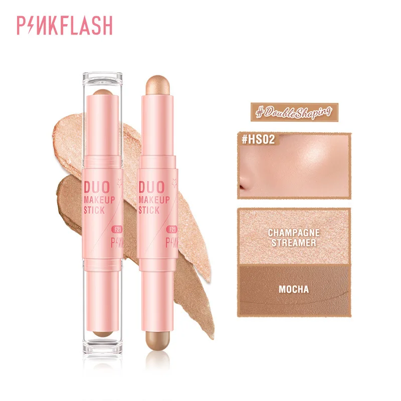 

PINKFLASH Double Head Concealer Pen Face Makeup Waterproof Contouring Foundation Contour Blush Highlighter Stick Cosmetics