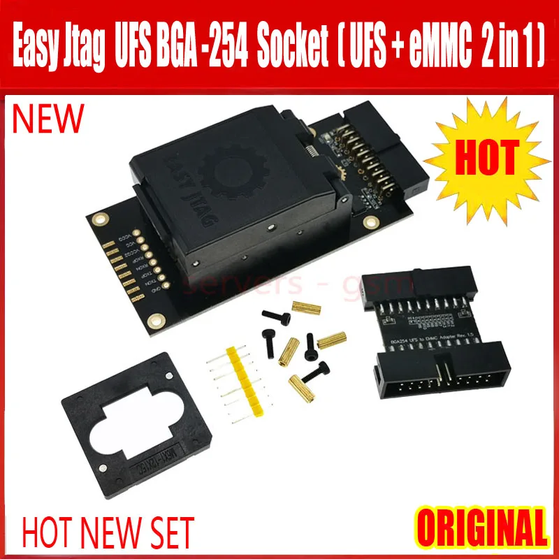Новинка 2023 оригинальная розетка Easy-Jtag Plus UFS BGA-254 Socket / EMMC 254(EMMC + 2 в 1) адаптер для