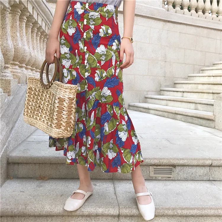 2023 летние новые модные длинные универсальные повседневные женские простые юбки