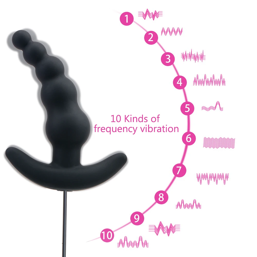 

Женская мастурбация мужской массажер простаты 10 скоростей клитор стимулятор Анальная пробка вибратор вибрирующие анальные бусы секс-игрушка