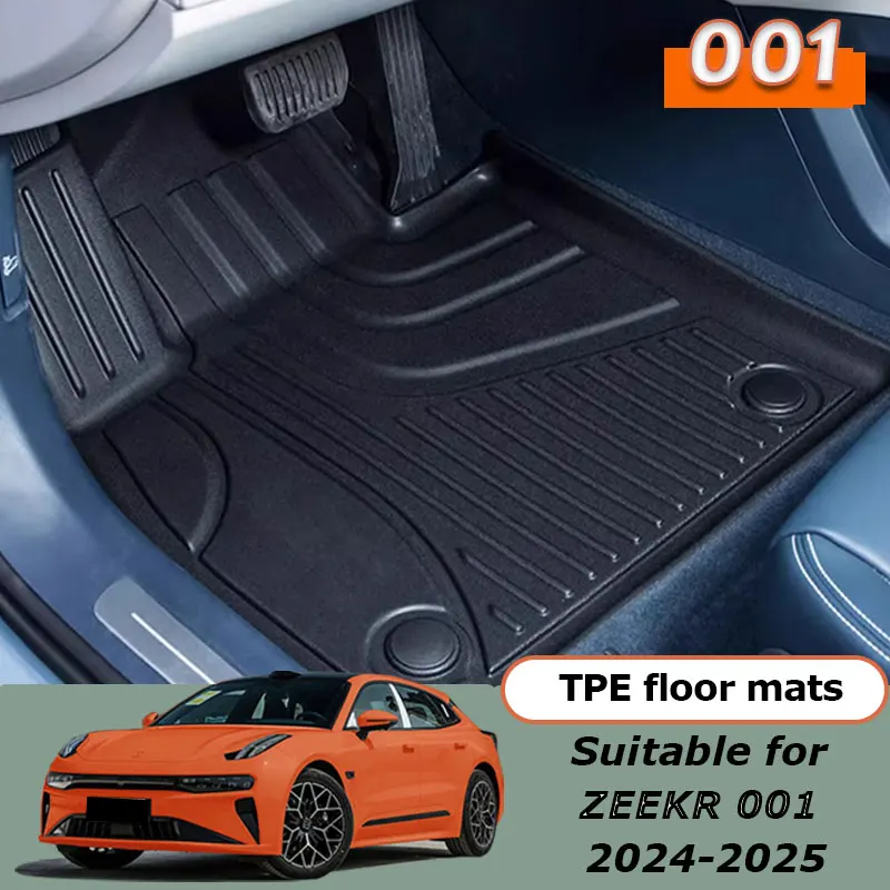 Для ZEEKR 001 2024 2025 3 шт. водонепроницаемые автомобильные коврики TPE автоподставка для