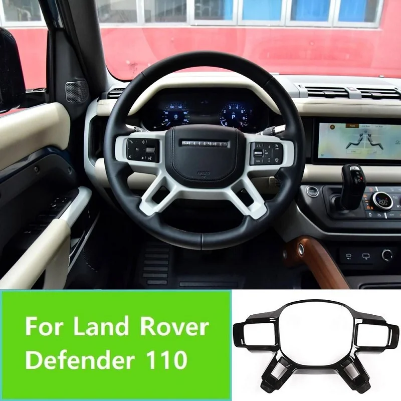

NEW!!! Black ABS For Land Rover Defender 110 2020 Car Inner Car Steering Wheel Trim Car Accessory jj