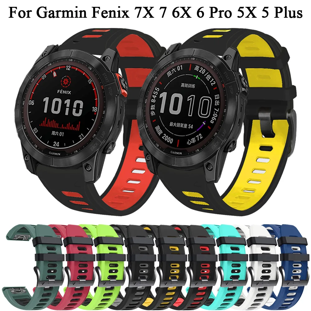 

Hot Watchband Strap For Garmin Fenix 6X 6 Pro 5X 5 Plus Fenix 7X 7 3 3HR 945 Bands 22 26mm Smartwatch Silicone Easyfit Wristband