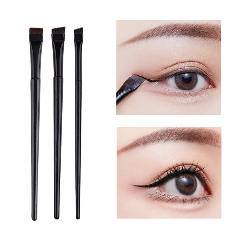 

3Pcs Eye Makeup Brushes Flat Eyebrow Eyeliner Brush Professional Angled Eyes Brow Pincel Maquiagem Make Up Cosmetic Tool