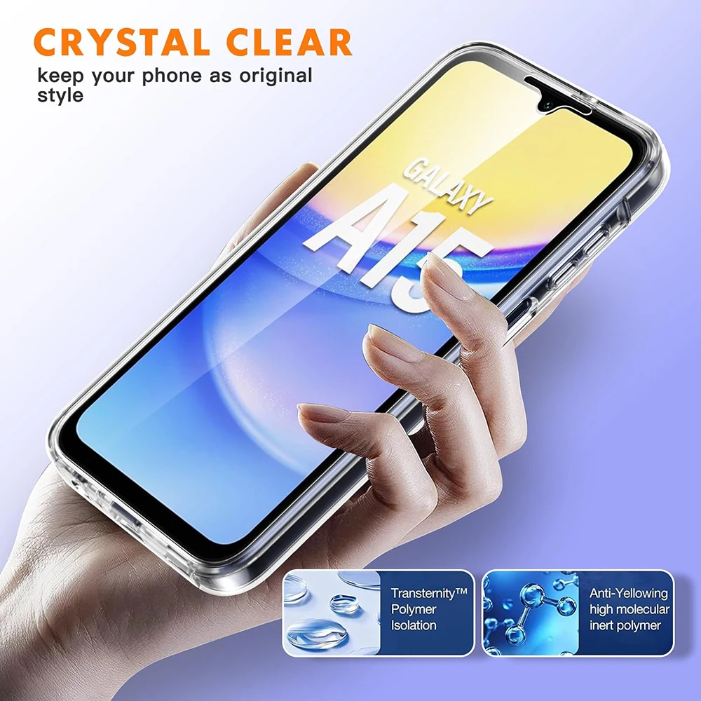 Чехол для Samsung Galaxy A55 A35 A15 A54 A34 A24 A14 A53 A33 A13 360 °