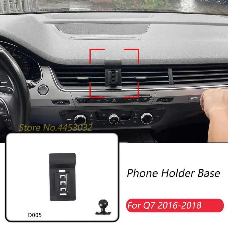 

Специальное крепление 17 мм для автомобильного держателя телефона Audi Q7 Q8 4 м, поддержка GPS, фиксированный кронштейн, база для воздуховыпускного отверстия, аксессуары 2016-2022