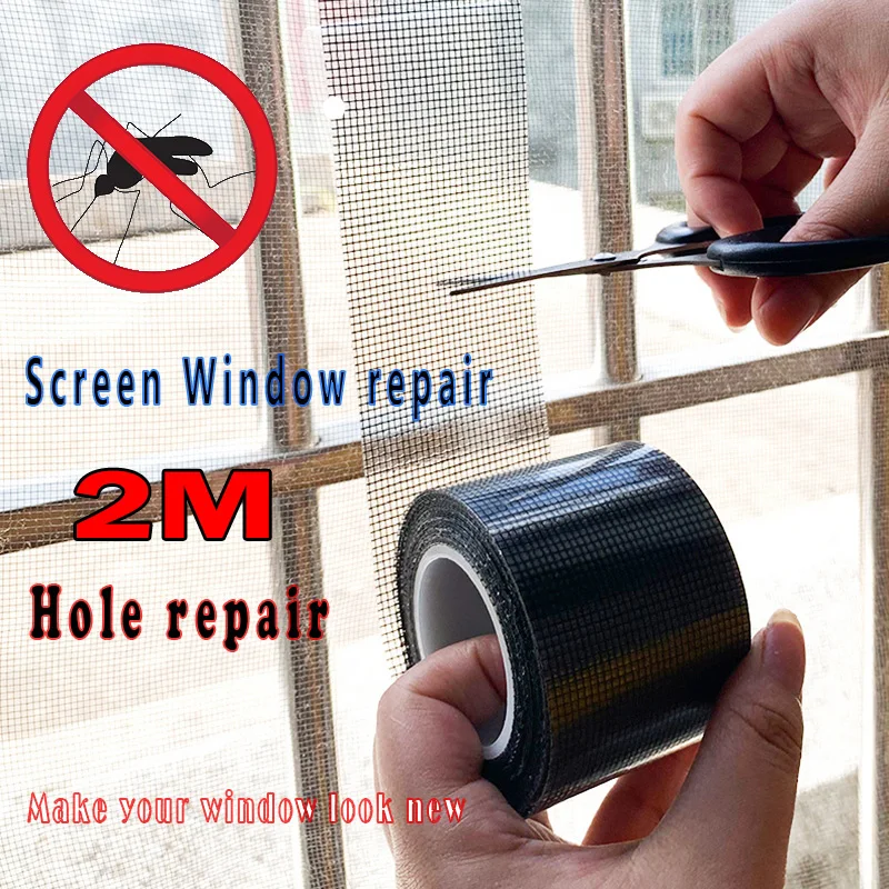 

repairs mosquito nets Window Screen Tape Strong Self-adhesive Net Door Fix Patch Anti-Insect Mosquito Mesh Broken Holes Repair t