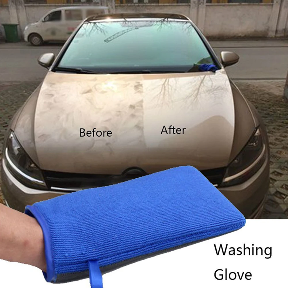 

1pcs Car Cleaning Artificial Wool Water Absorption Washing Gloves Car Washer Car-styling Magic Clay Car Wash Car Accessories