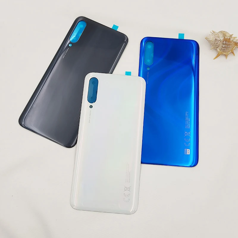 

Крышка батарейного отсека для Xiaomi MI A3 CC9e, Задняя стеклянная крышка корпуса, Сменный Чехол, запасные части для MI CC9 E с наклейками