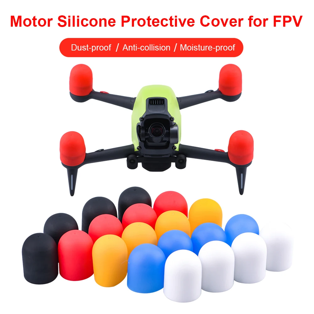 

4pcs/set Guard Blade Protector Protection Bumper Silicone Motor Cover Cap Guard Protector for DJI FPV Drone Accessories