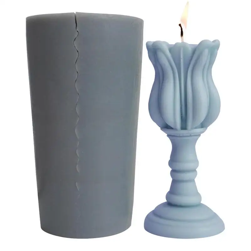 

3D формы в виде тюльпана для свечей, силиконовая форма в виде тюльпана для свечей, форма для свечей из смолы для изготовления свечей «сделай сам», ремесла из смолы, помадки, торта